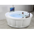 Unique Three Seat Round Free Massage SPA Bathtub with Video